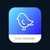 Bird Easter Nature Mobile App Button Android and IOS Line Version vector