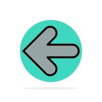 Arrow Arrows Back Point Back Abstract Circle Background Flat color Icon vector