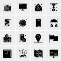 16 Universal Business Icons Vector Creative Icon Illustration to use in web and Mobile Related project