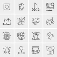 16 Universal Business Icons Vector Creative Icon Illustration to use in web and Mobile Related project