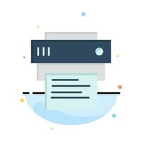 Printer Print Printing Education Abstract Flat Color Icon Template vector