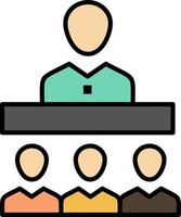 Meeting Team Teamwork Office  Flat Color Icon Vector icon banner Template