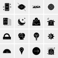 16 iconos de negocios universales vector ilustración de icono creativo para usar en proyectos relacionados con la web y dispositivos móviles