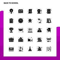 25 Back To School Icon set Solid Glyph Icon Vector Illustration Template For Web and Mobile Ideas for business company