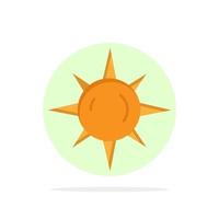 Sun Day Light Abstract Circle Background Flat color Icon vector