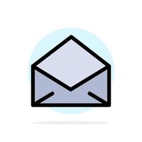 Email Mail Message Open Abstract Circle Background Flat color Icon vector