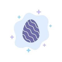 Egg Easter Nature Spring Blue Icon on Abstract Cloud Background vector