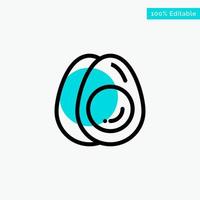 Egg Eggs Holiday Easter turquoise highlight circle point Vector icon
