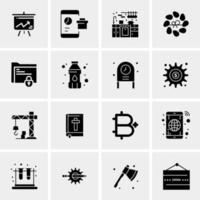 16 Universal Business Icons Vector Creative Icon Illustration to use in web and Mobile Related project