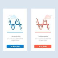 Frequency Hertz Pitch Pressure Sound  Blue and Red Download and Buy Now web Widget Card Template vector