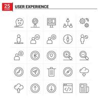 25 User Experience icon set vector background