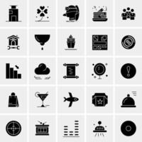 25 iconos de negocios universales vector ilustración de icono creativo para usar en proyectos relacionados con la web y dispositivos móviles