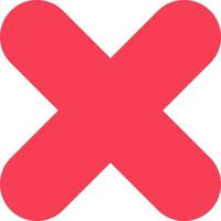 Delete Cancel Close Cross  Flat Color Icon Vector icon banner Template