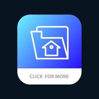 Home File Setting Service Mobile App Button Android and IOS Line Version vector