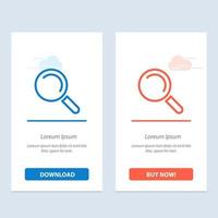 Find Search View  Blue and Red Download and Buy Now web Widget Card Template vector