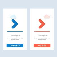 Arrow Right Forward Direction  Blue and Red Download and Buy Now web Widget Card Template vector