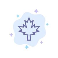 Canada Leaf Maple Blue Icon on Abstract Cloud Background vector