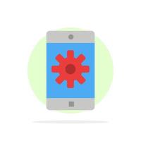 Application Mobile Mobile Application Setting Abstract Circle Background Flat color Icon vector