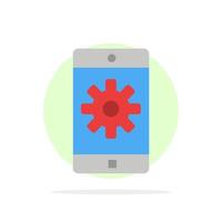 Application Mobile Mobile Application Setting Abstract Circle Background Flat color Icon vector