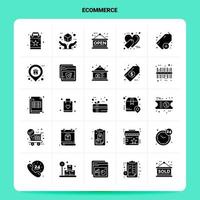 Solid 25 Ecommerce Icon set Vector Glyph Style Design Black Icons Set Web and Mobile Business ideas design Vector Illustration
