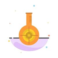 Chemical Flask Reaction Lab Target Abstract Flat Color Icon Template vector