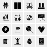 16 iconos de negocios universales vector ilustración de icono creativo para usar en proyectos relacionados con la web y dispositivos móviles