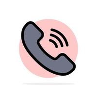 Call Communication Phone Abstract Circle Background Flat color Icon vector