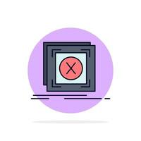 error application message problem server Flat Color Icon Vector