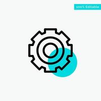 Basic General Job Setting Universal turquoise highlight circle point Vector icon