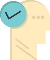 Mind Head Solution Thinking  Flat Color Icon Vector icon banner Template