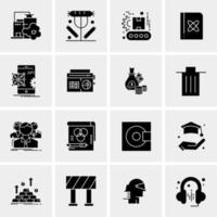 16 iconos de negocios universales vector ilustración de icono creativo para usar en proyectos relacionados con la web y dispositivos móviles