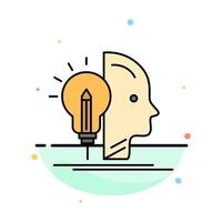 User Mind Making Programming Abstract Flat Color Icon Template vector