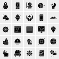 25 iconos de negocios universales vector ilustración de icono creativo para usar en proyectos relacionados con la web y dispositivos móviles