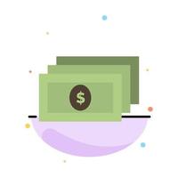 Dollar Money Cash Abstract Flat Color Icon Template vector