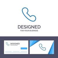 Creative Business Card and Logo template Phone Mobile Telephone Call Vector Illustration