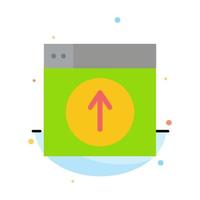 Upload Up Web Design application Abstract Flat Color Icon Template vector