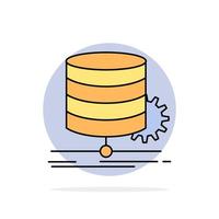 Algorithm chart data diagram flow Flat Color Icon Vector