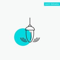 Sinker Instrument Measurement Plumb Plummet turquoise highlight circle point Vector icon