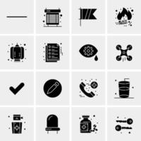 16 iconos de negocios universales vector ilustración de icono creativo para usar en proyectos relacionados con la web y dispositivos móviles