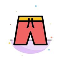 Beach Clothing Short Shorts Abstract Flat Color Icon Template vector