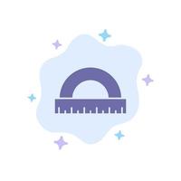 Angle Construction Measure Ruler Scale Blue Icon on Abstract Cloud Background vector