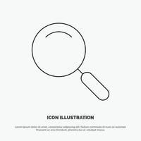 General Magnifier Magnify Search Line Icon Vector