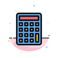 Calculator Calculate Education Abstract Flat Color Icon Template vector