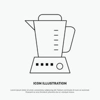 Blender Electric Home Machine Vector Line Icon