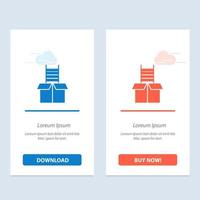 Box Gift Success Climb  Blue and Red Download and Buy Now web Widget Card Template vector