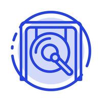 Gong Music China Chinese Blue Dotted Line Line Icon vector