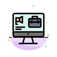 Computer Bag Speaker Job Abstract Flat Color Icon Template vector