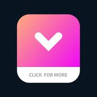 Arrow Arrows Direction Down Mobile App Button Android and IOS Glyph Version vector