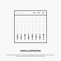 Console Control Controller Hardware Mixer Line Icon Vector