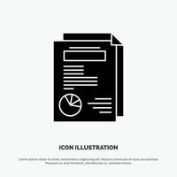 Page Layout Report Presentation solid Glyph Icon vector